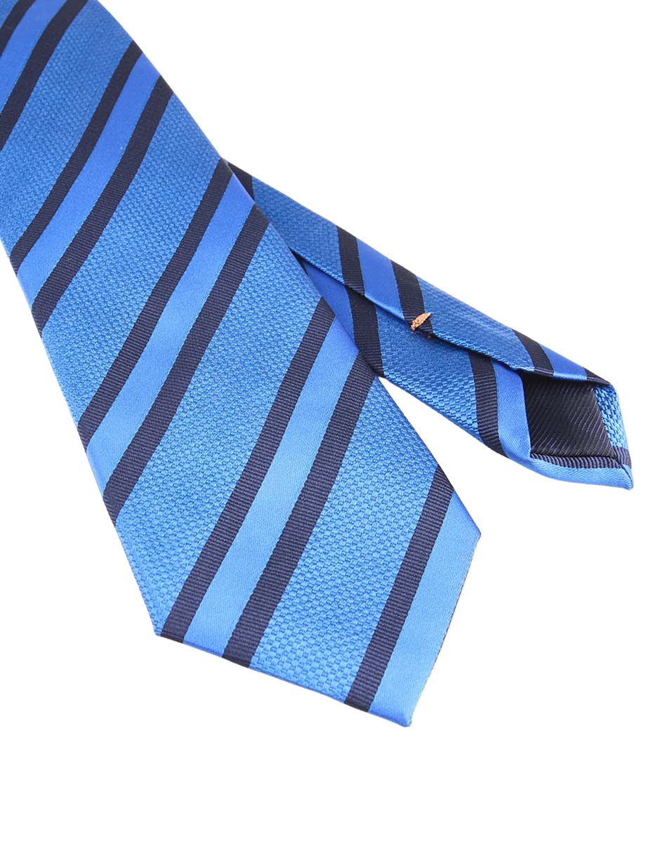 Corbata regular de seda estampado a rayas para hombre