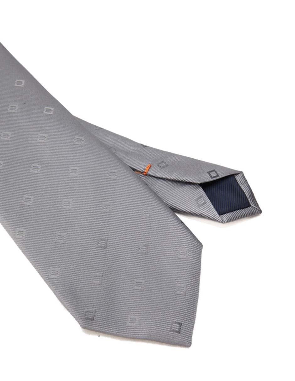 Corbata regular de seda estampado rombos para hombre
