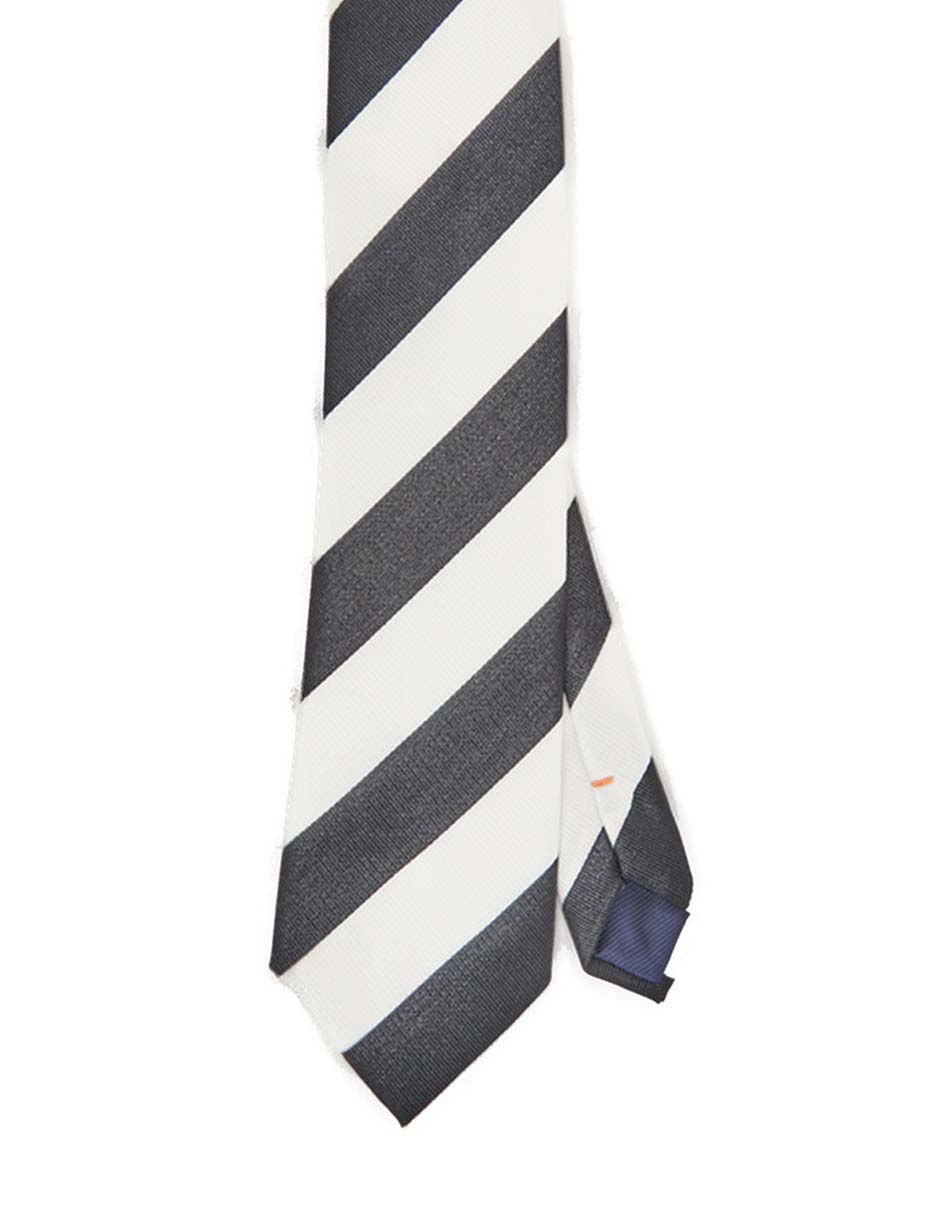 Corbata Jbe regular de seda estampado a rayas para hombre