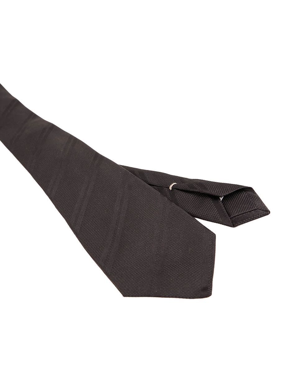 Corbata regular de seda estampado a rayas para hombre 3