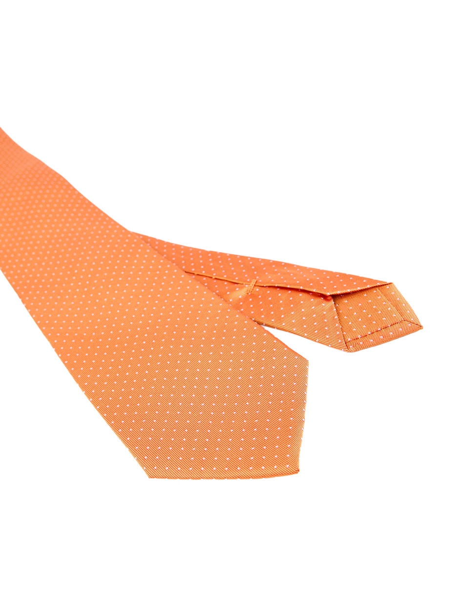 Corbata Scappino regular de seda estampado lunares para hombre
