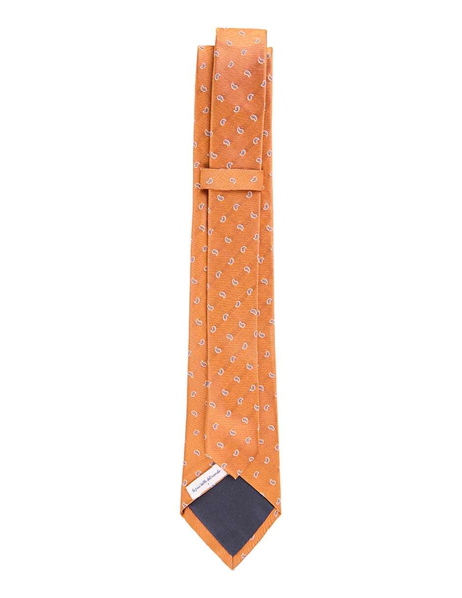 Corbata Scappino regular de seda estampado paisley para hombre