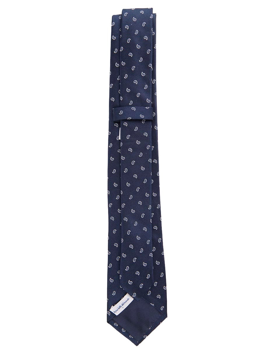 Corbata regular de seda estampado paisley para hombre 2