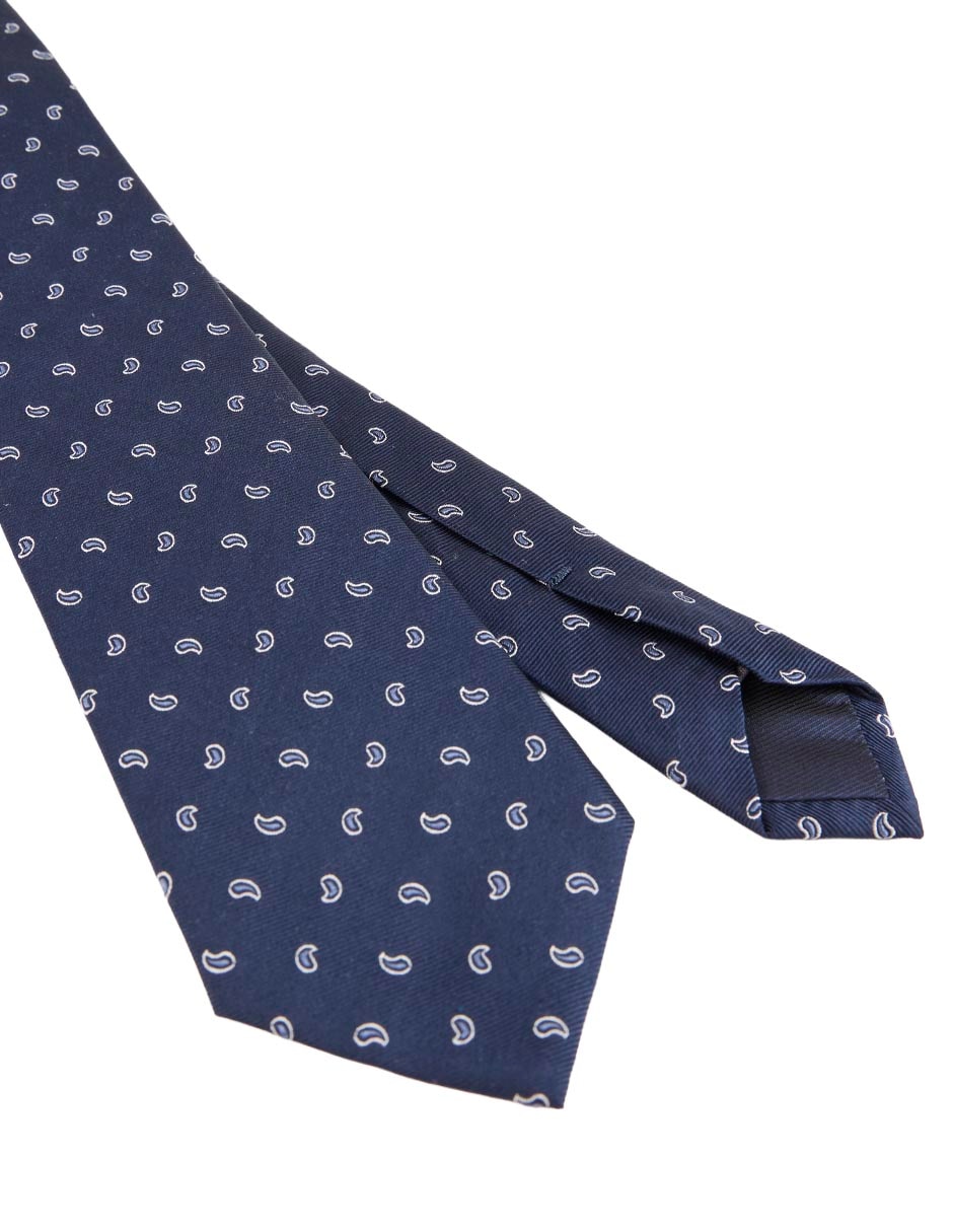 Corbata regular de seda estampado paisley para hombre 3