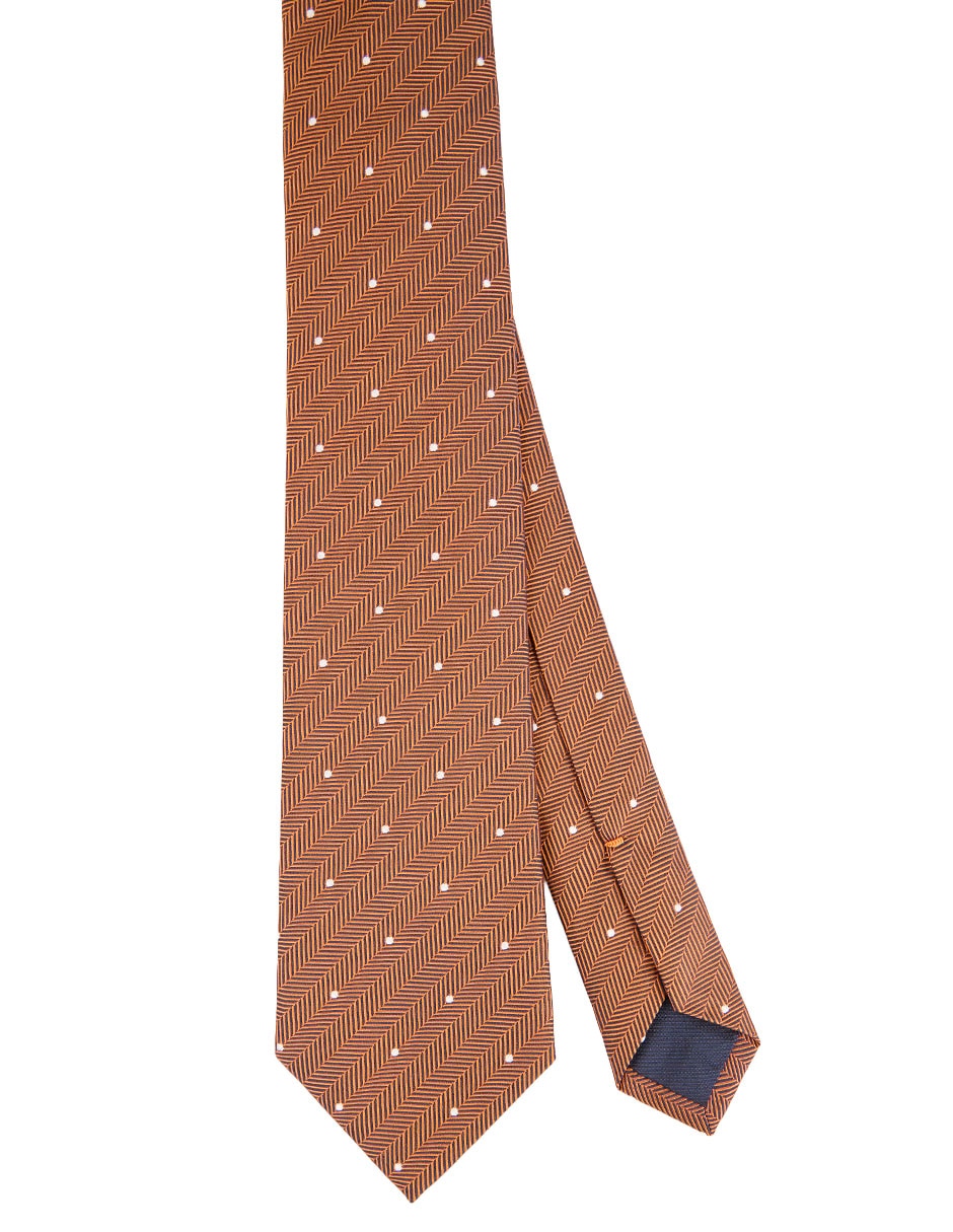 Corbata regular de seda estampado lunares para hombre Corbata regular de seda estampado lunares para hombre