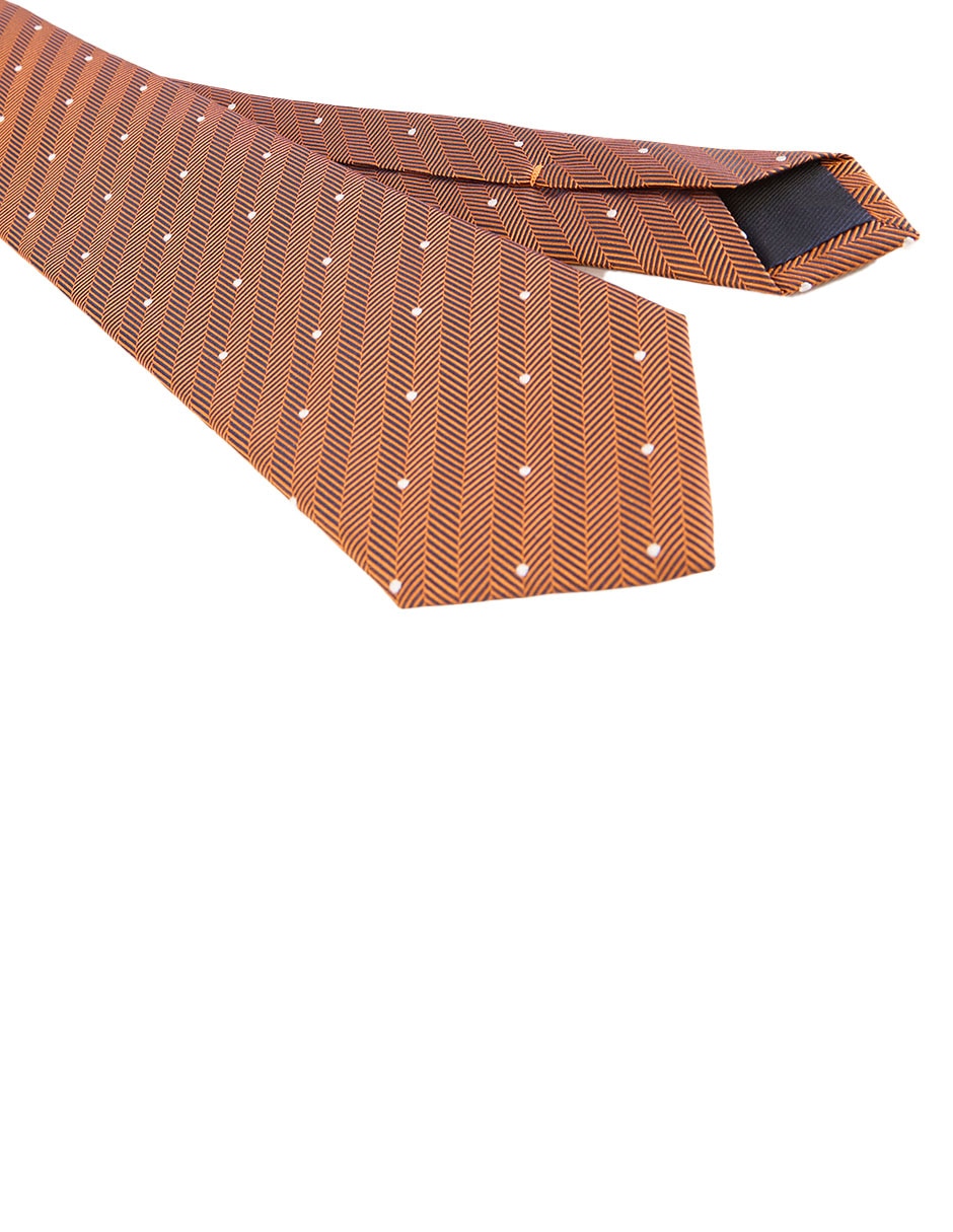 Corbata Scappino regular de seda estampado lunares para hombre