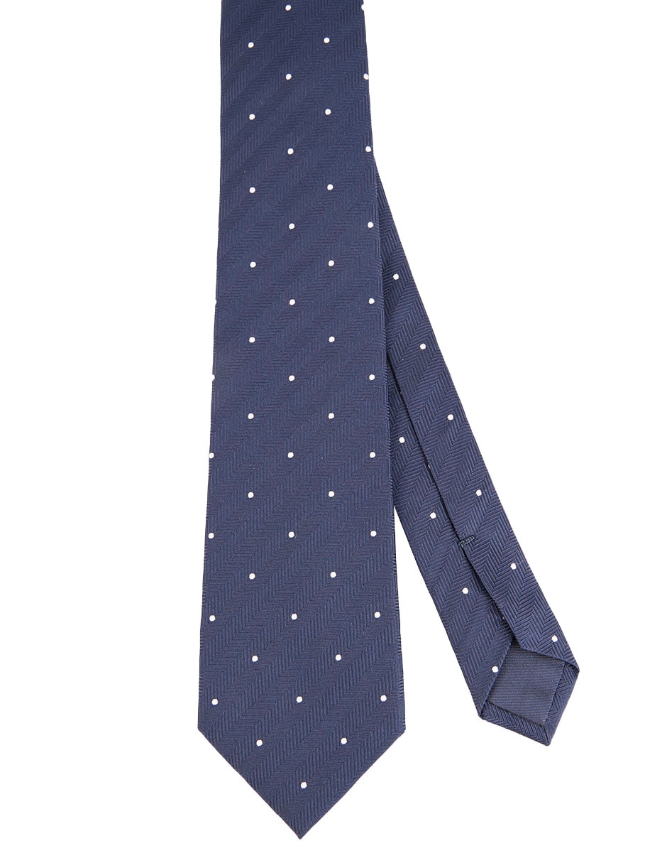 Corbata regular de seda estampado lunares para hombre Corbata regular de seda estampado lunares para hombre