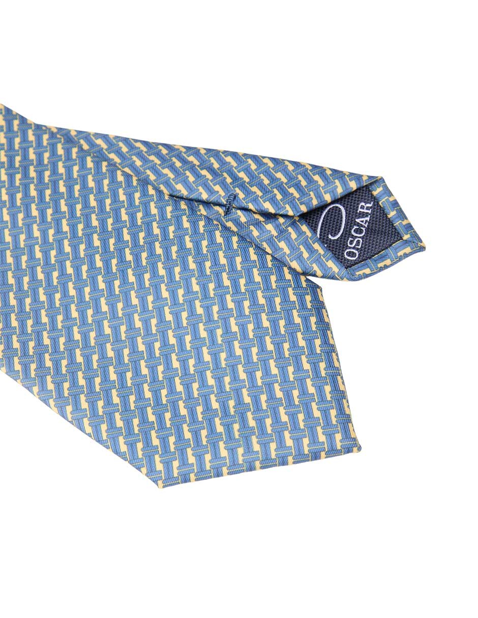Corbata regular de seda estampado para hombre