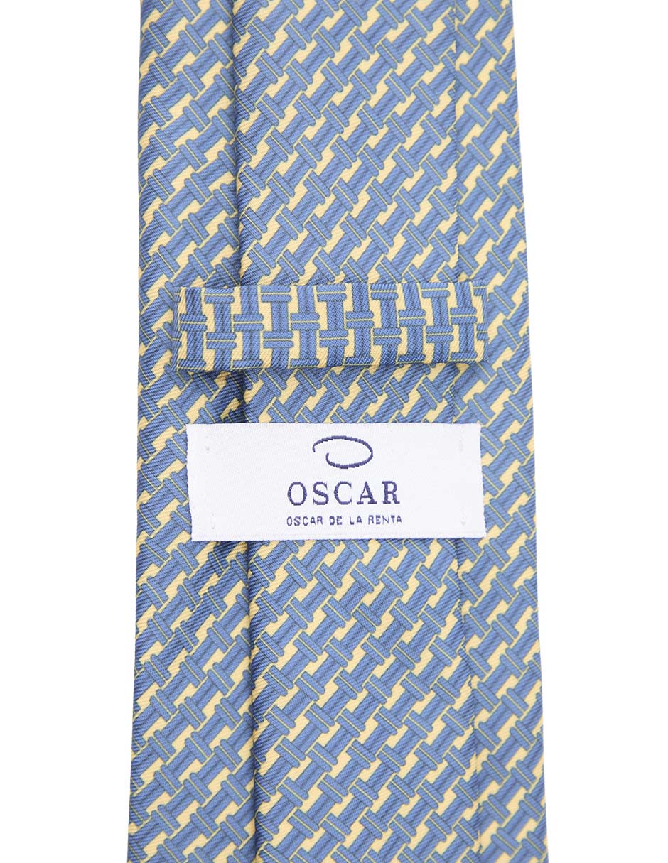 Corbata regular de seda estampado para hombre