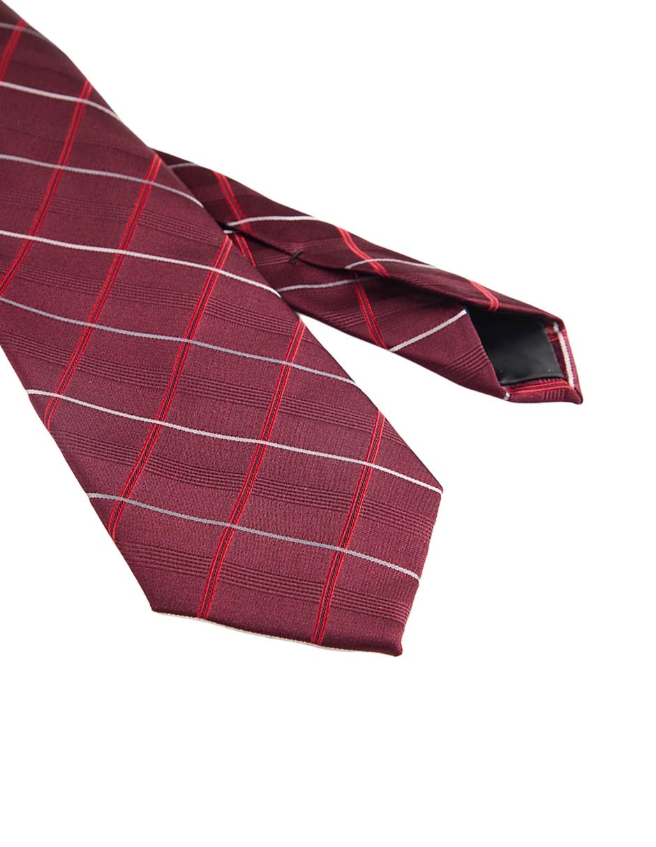 Corbata regular de seda estampado a cuadros para hombre