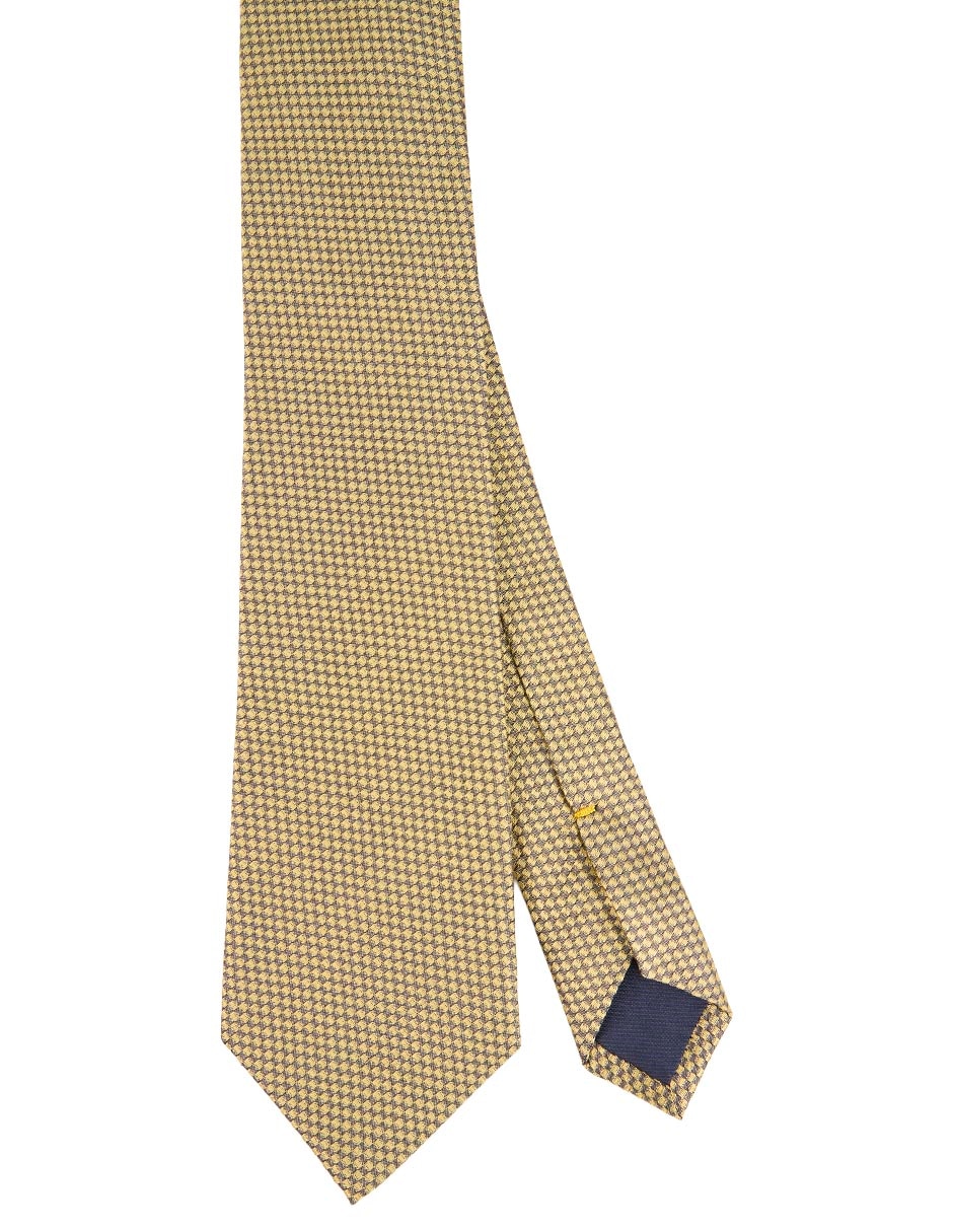 Corbata regular de seda estampado rombos para hombre