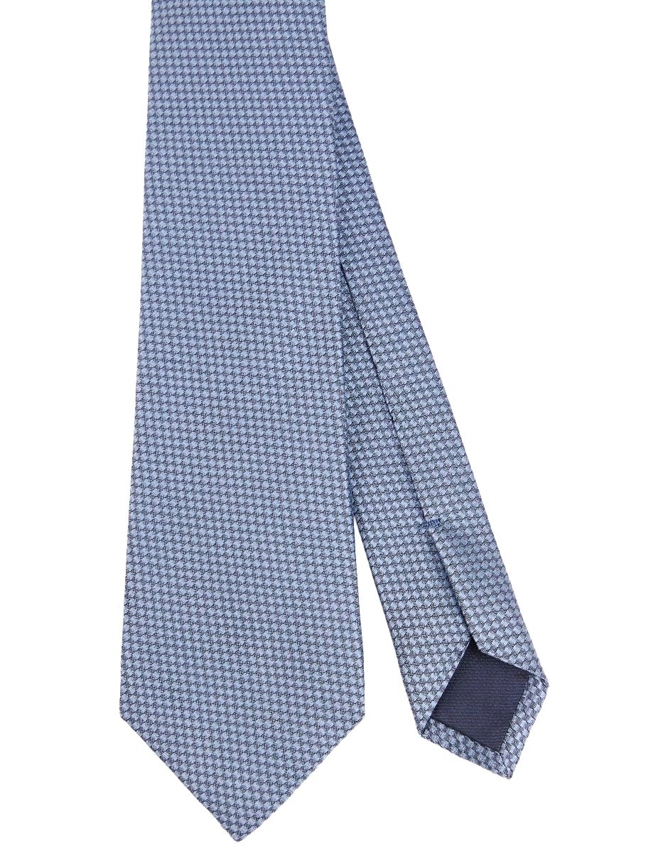 Corbata regular de seda estampado rombos para hombre