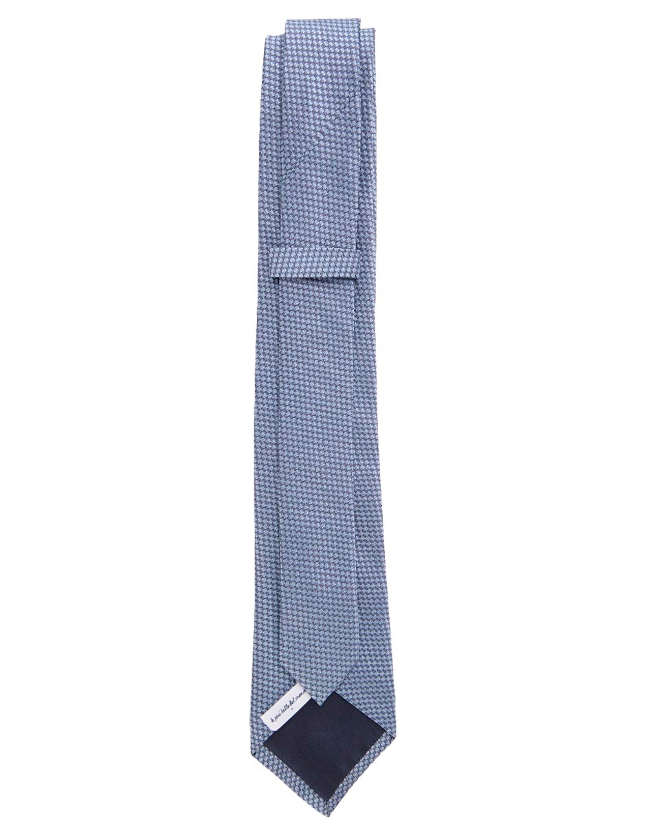 Corbata regular de seda estampado rombos para hombre 2
