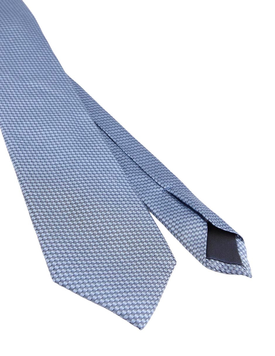 Corbata regular de seda estampado rombos para hombre 3