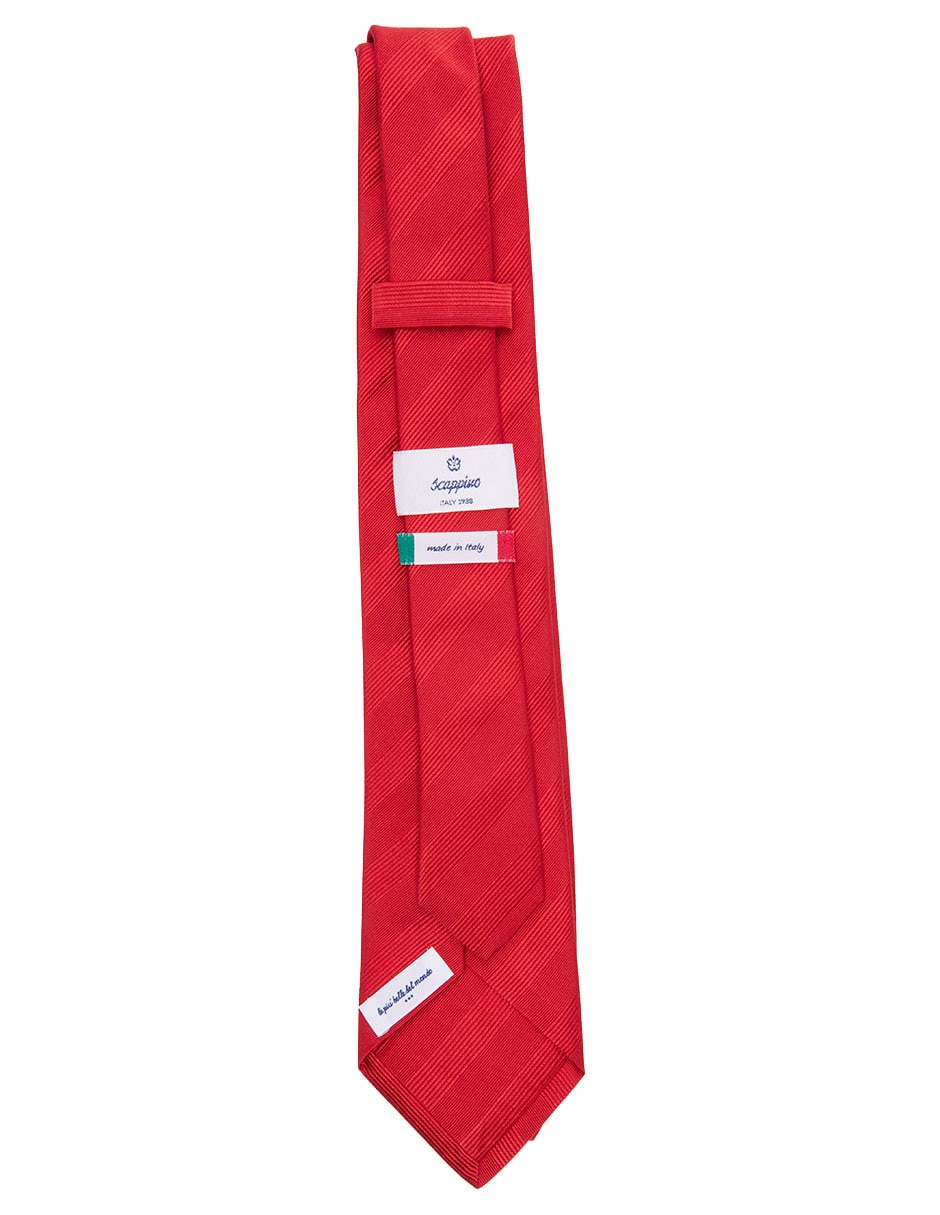 Corbata Scappino regular de seda estampado a rayas para hombre