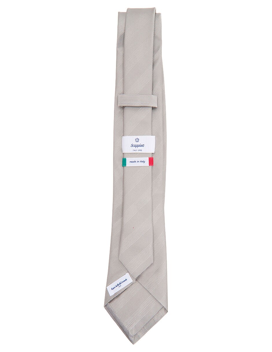 Corbata regular de seda estampado a rayas para hombre 2