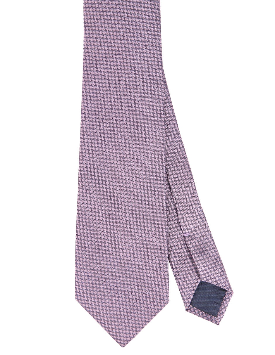 Corbata regular de seda estampado rombos para hombre