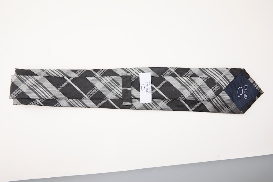 Corbata regular de seda estampado a cuadros para hombre