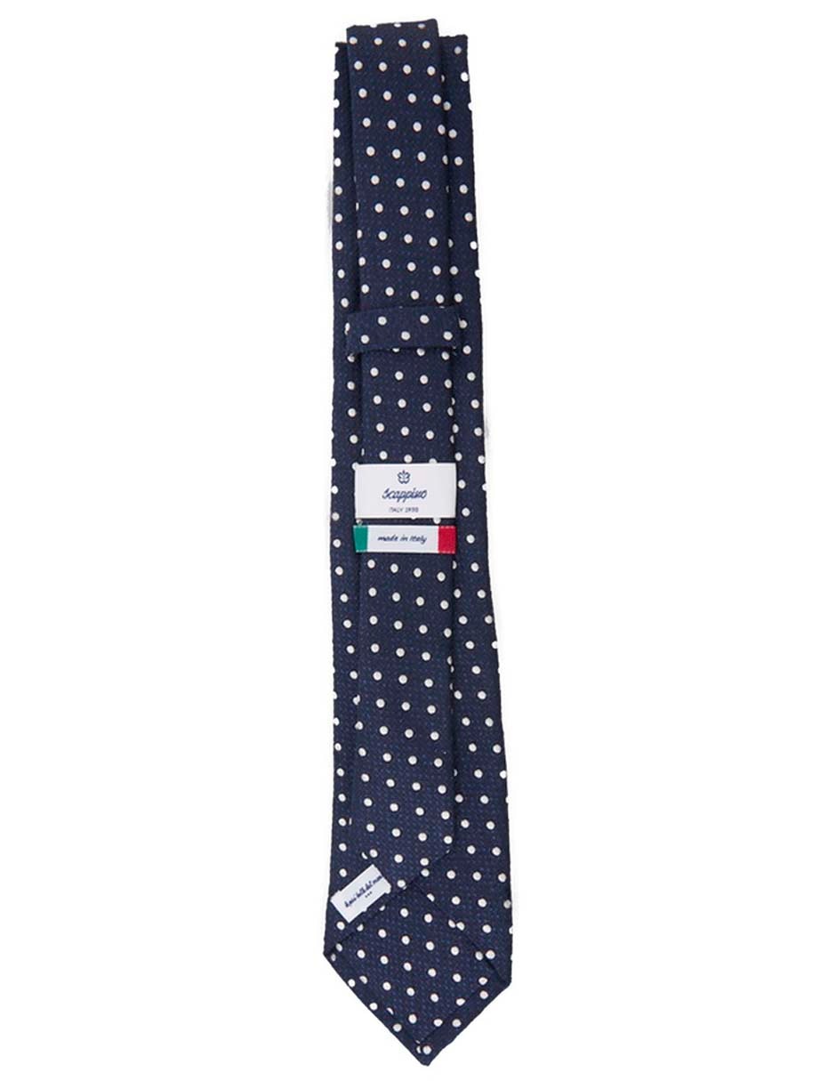 Corbata regular de seda estampado lunares para hombre 2