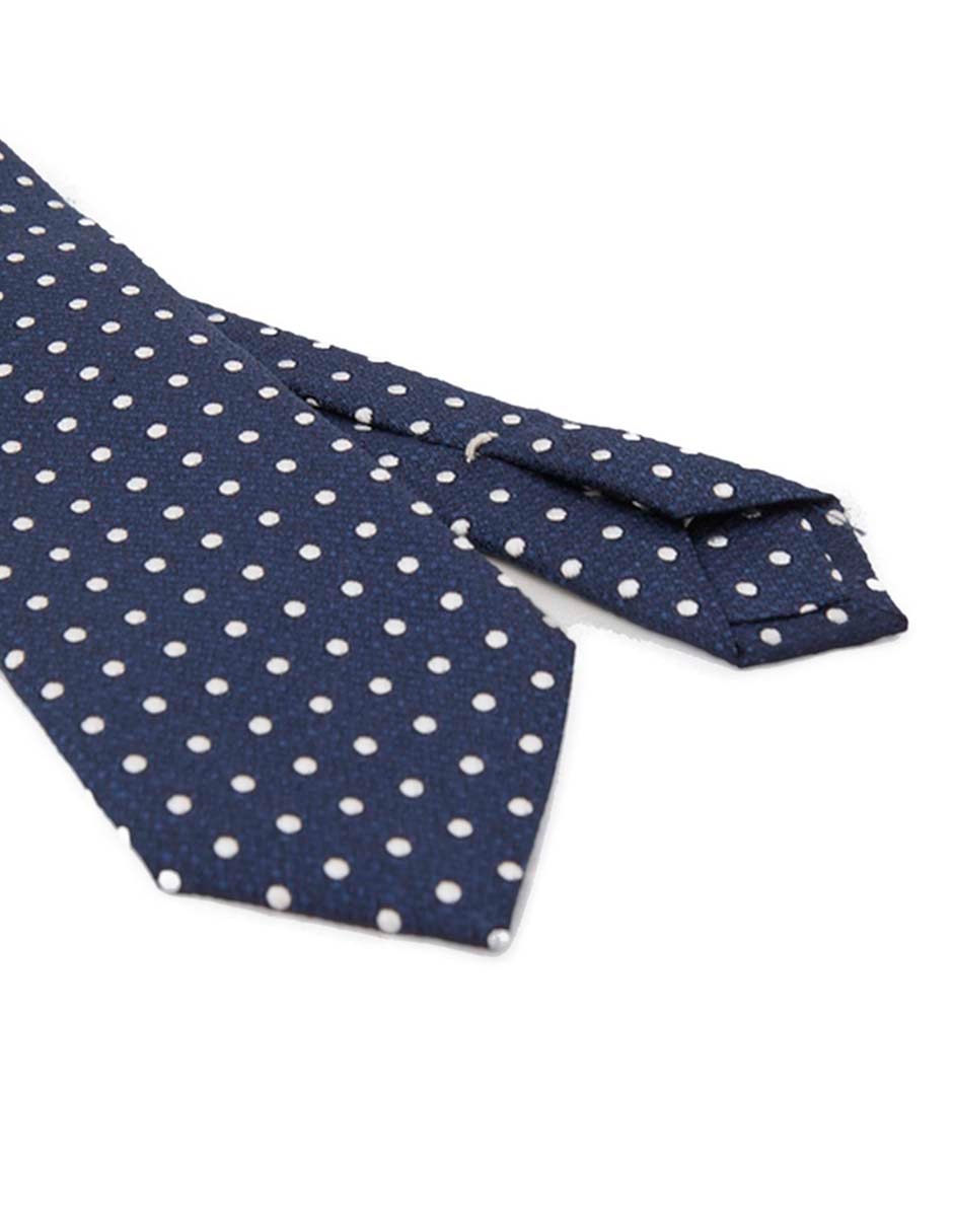Corbata regular de seda estampado lunares para hombre 3