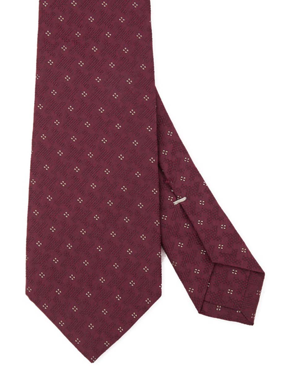 Corbata regular de seda estampado floral para hombre 1