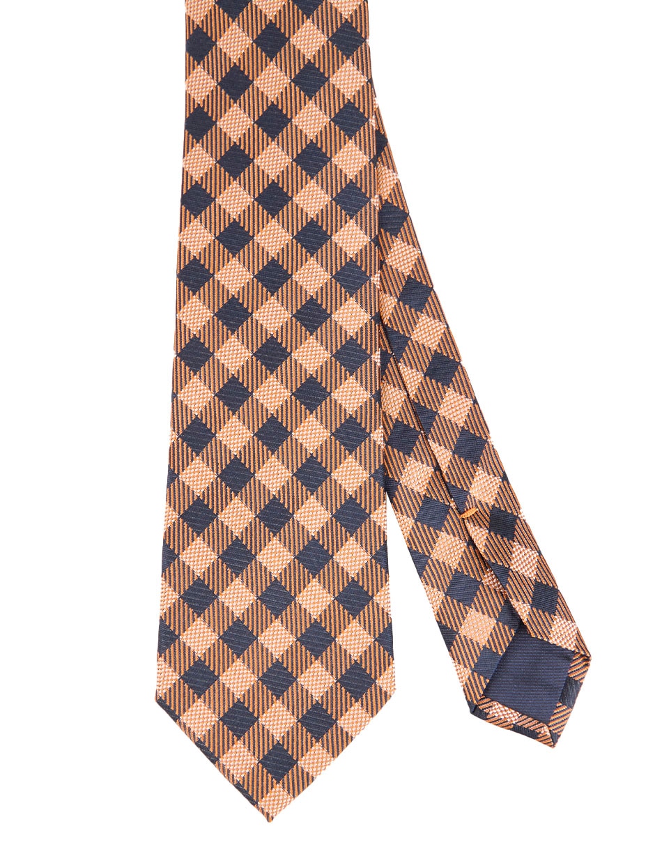 Corbata regular de seda estampado a cuadros para hombre Corbata regular de seda estampado a cuadros para hombre