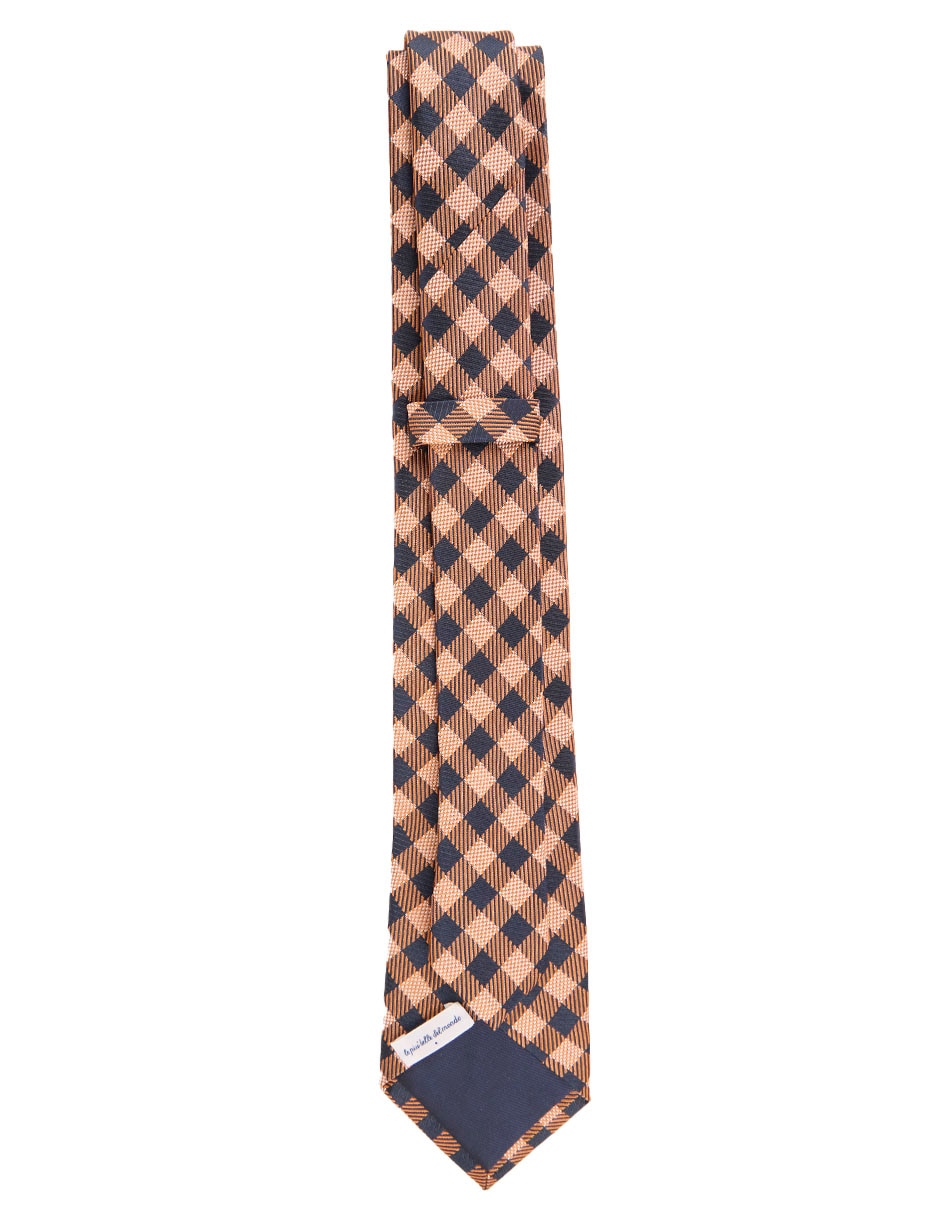 Corbata Scappino regular de seda estampado a cuadros para hombre