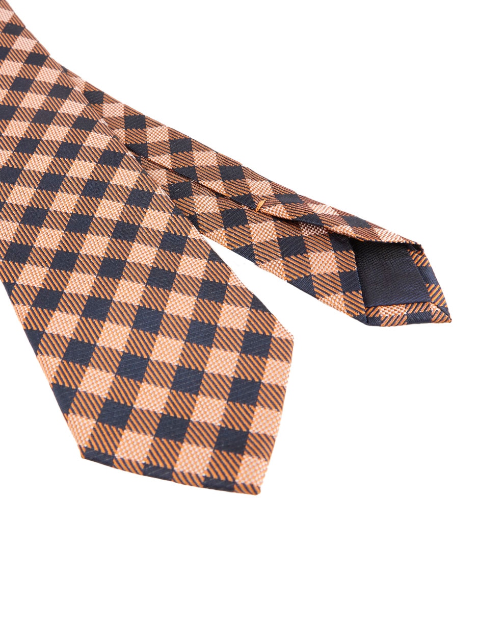 Corbata Scappino regular de seda estampado a cuadros para hombre