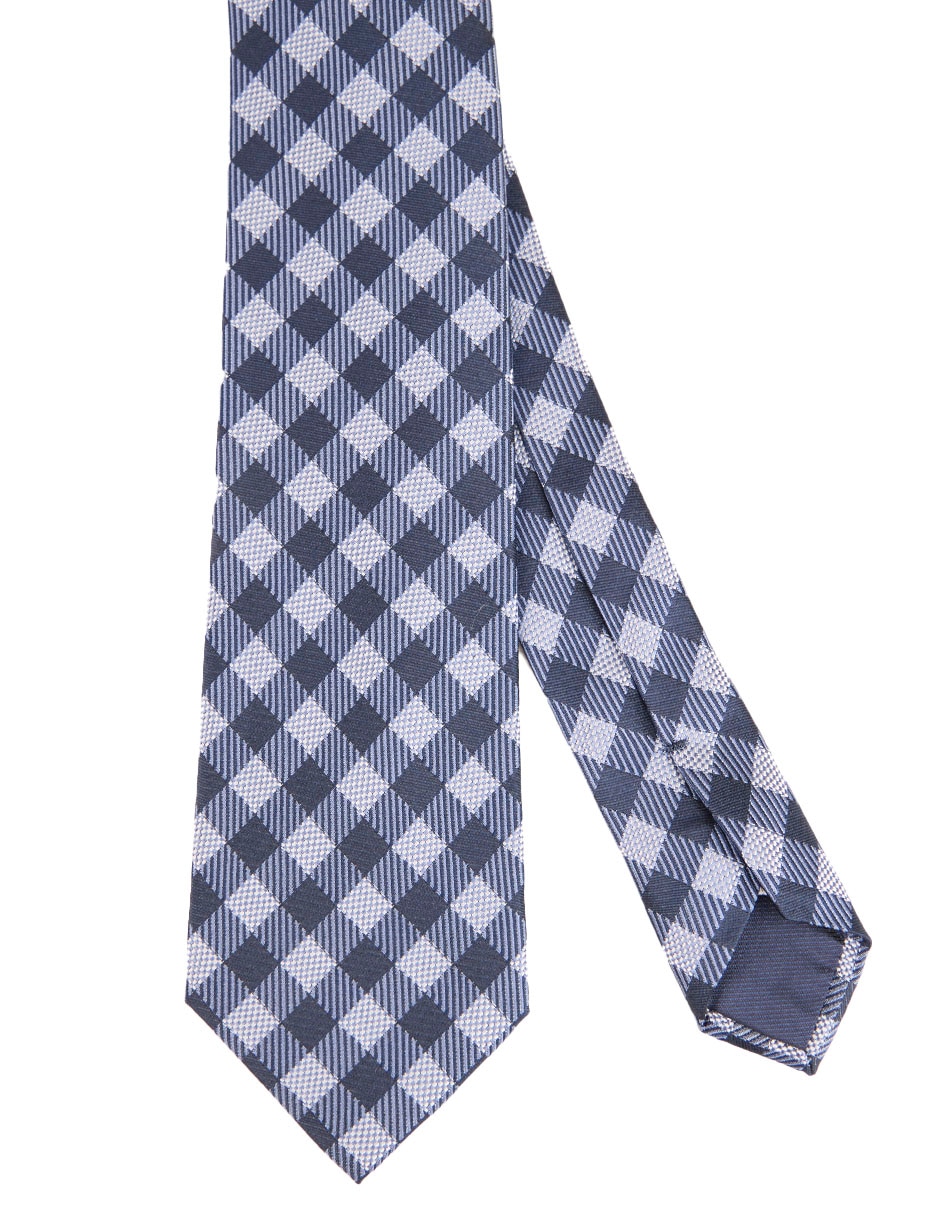 Corbata regular de seda estampado a cuadros para hombre Corbata regular de seda estampado a cuadros para hombre