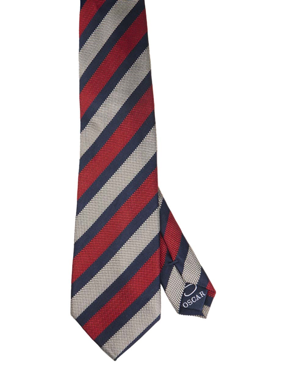 Corbata regular estampado a rayas para hombre