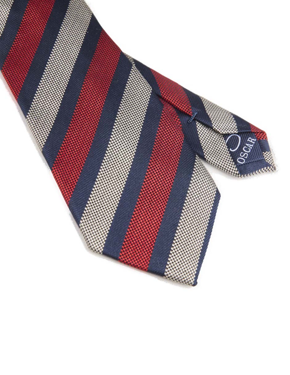 Corbata regular estampado a rayas para hombre 2