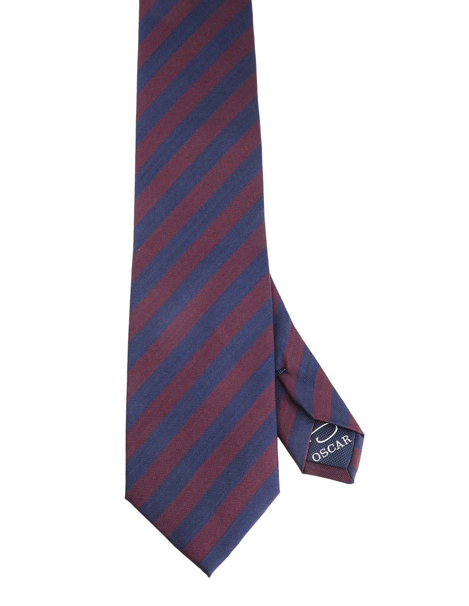 Corbata regular estampado a rayas para hombre