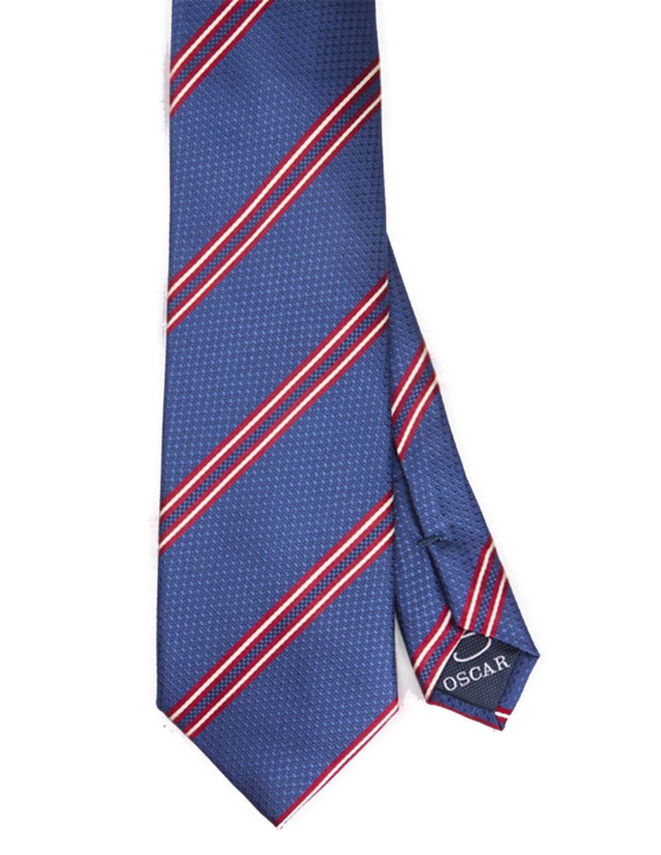 Corbata regular estampado a rayas para hombre