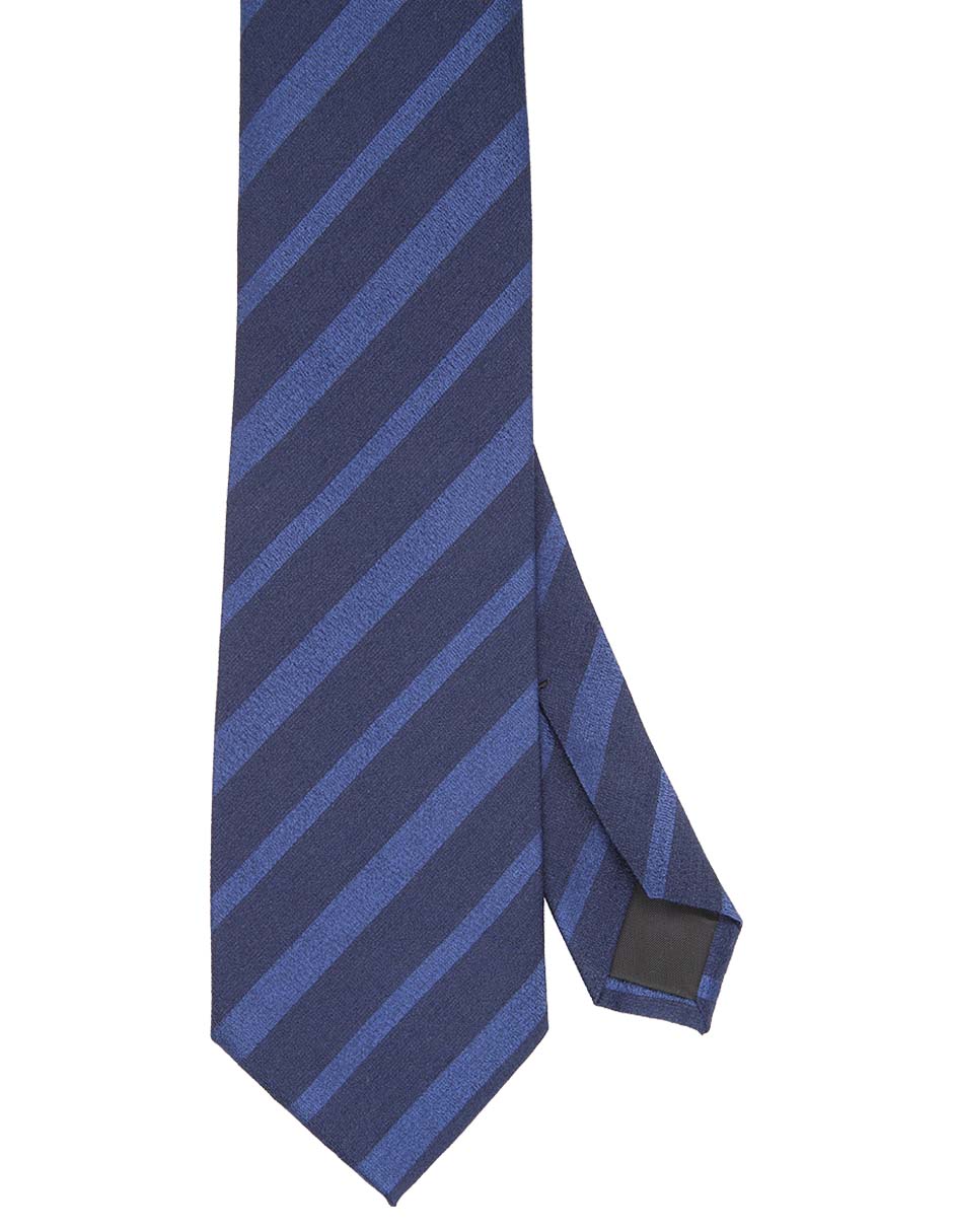 Corbata regular de seda estampado a rayas para hombre