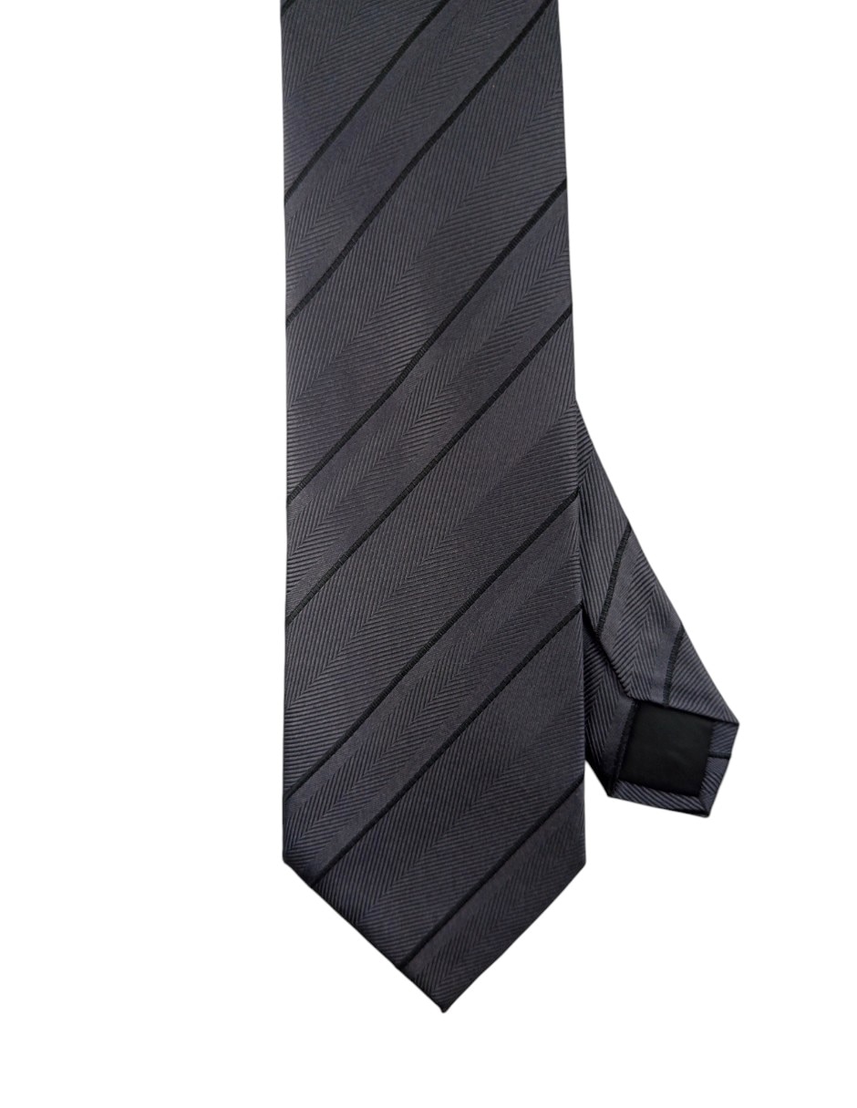 Corbata regular de seda estampado a rayas para hombre Corbata regular de seda estampado a rayas para hombre