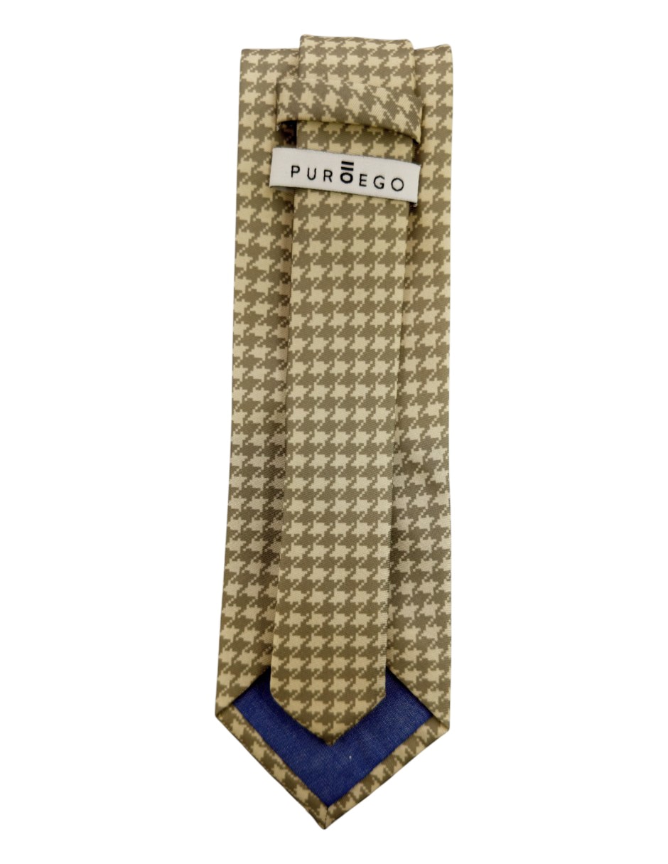 Corbata regular de seda estampado para hombre