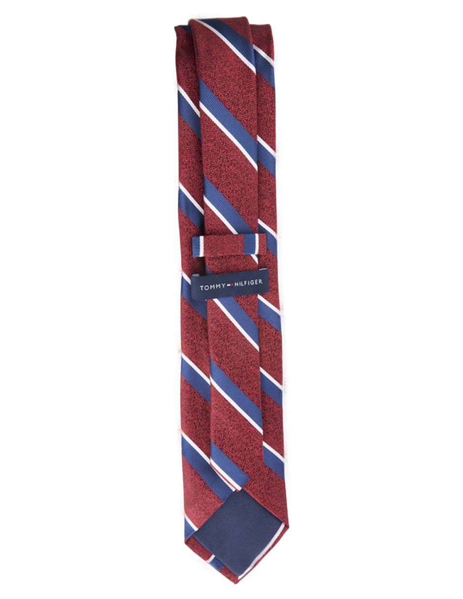 Corbata regular de seda estampado a rayas para hombre