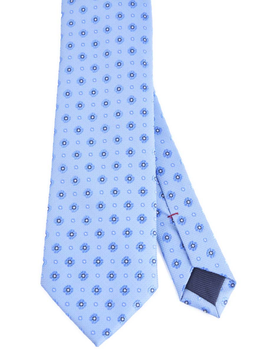 Corbata regular de seda estampado floral para hombre