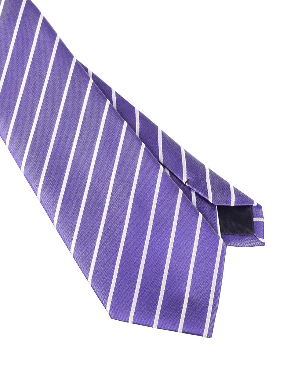 Corbata regular estampado a rayas para hombre