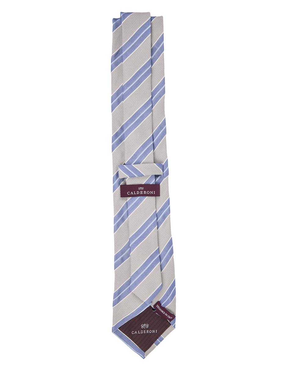 Corbata regular de seda estampado a rayas para hombre