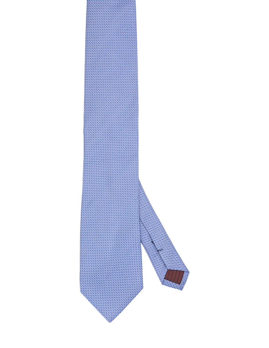 Corbata regular de seda estampado microprint para hombre