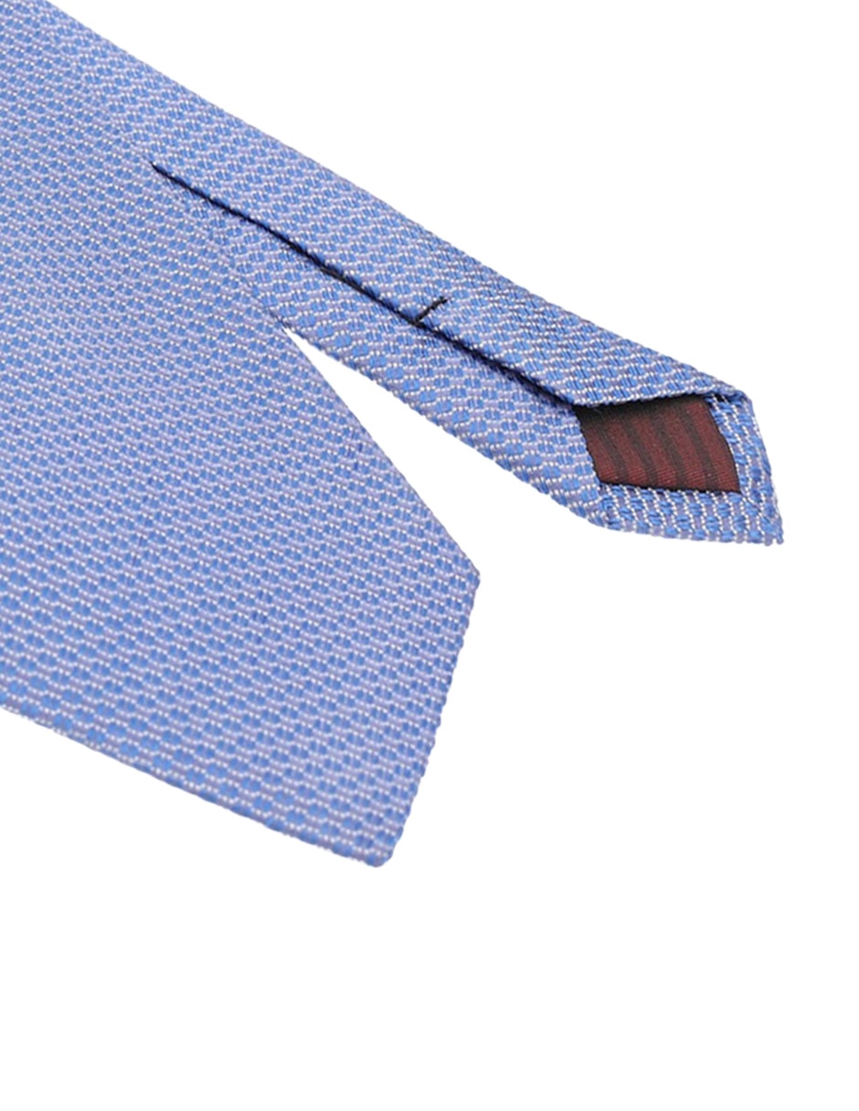 Corbata regular de seda estampado microprint para hombre