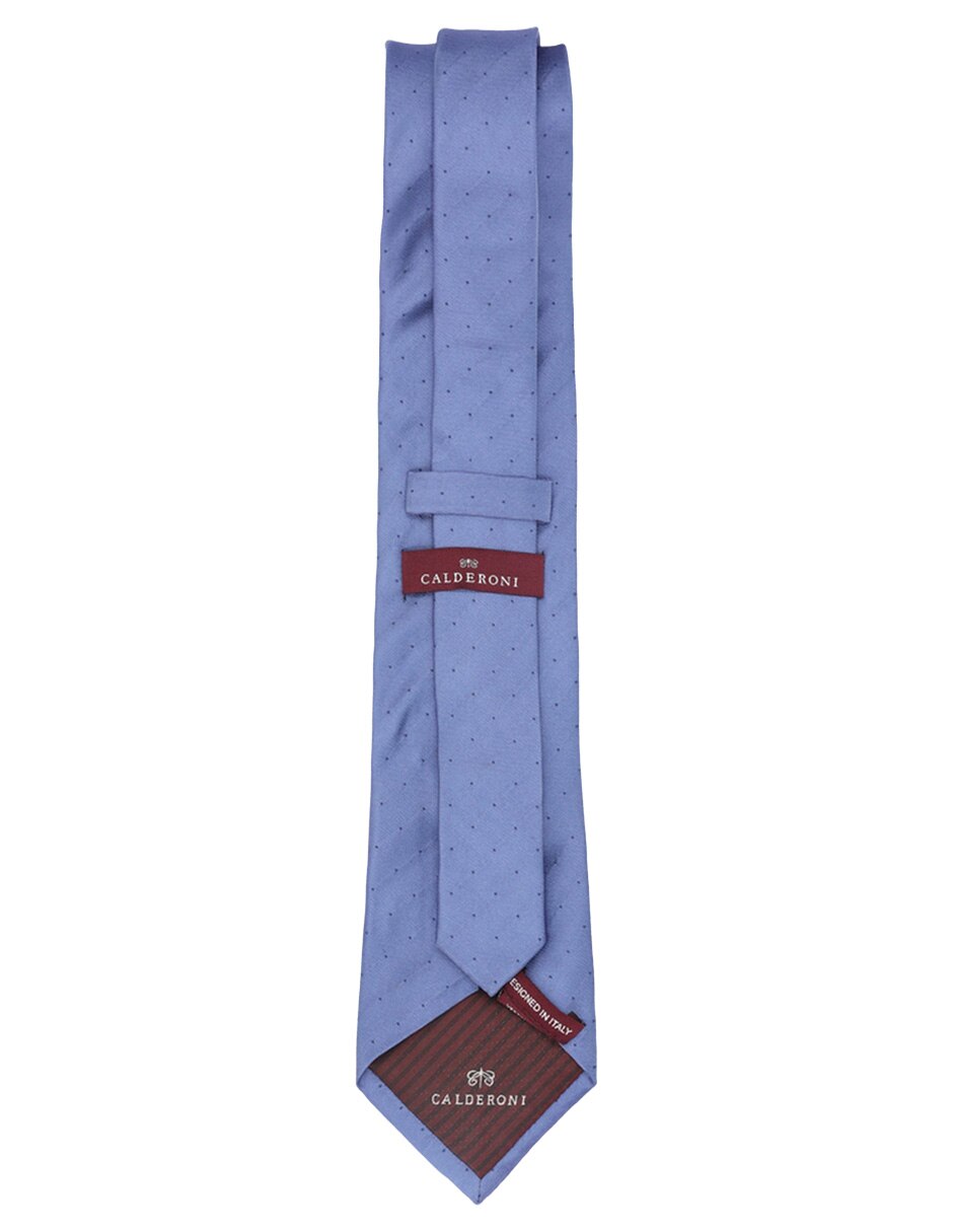 Corbata regular de seda estampado lunares para hombre