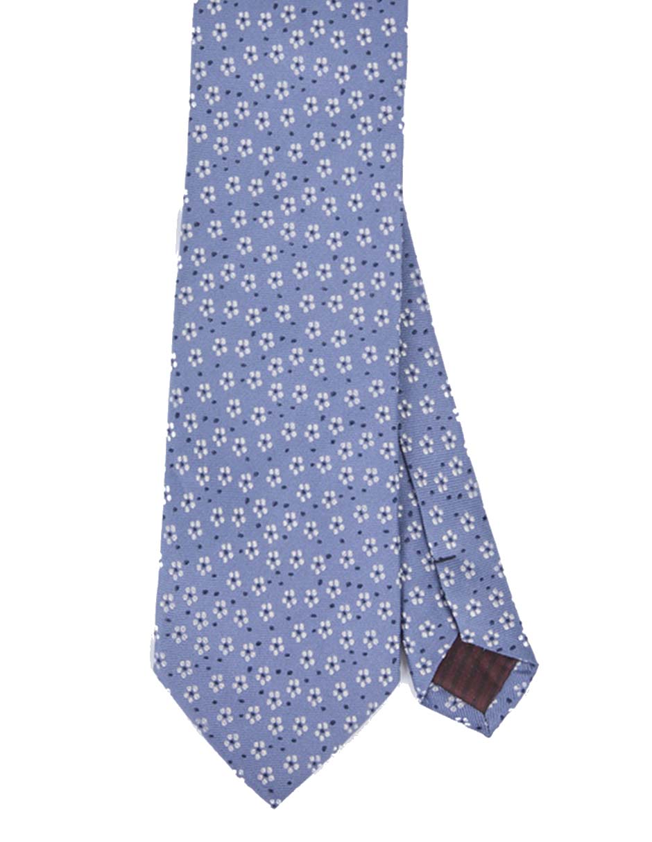 Corbata regular de seda estampado floral para hombre