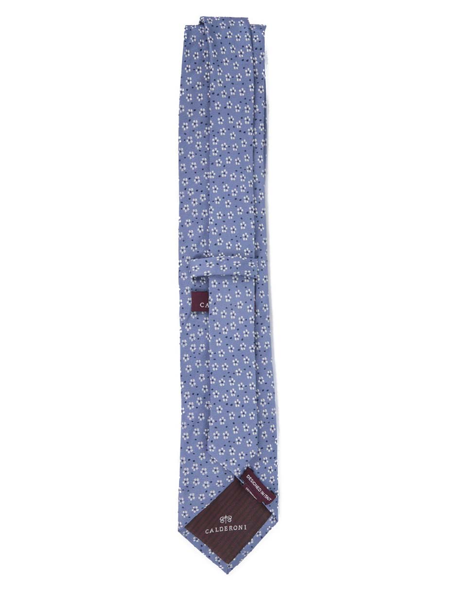 Corbata regular de seda estampado floral para hombre