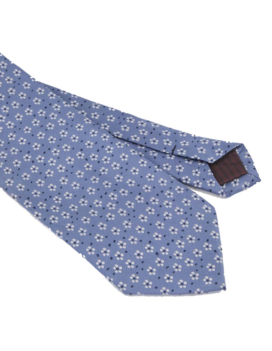 Corbata regular de seda estampado floral para hombre