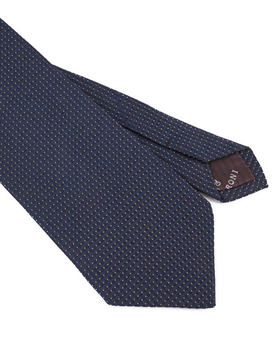 Corbata regular de seda estampado microprint para hombre