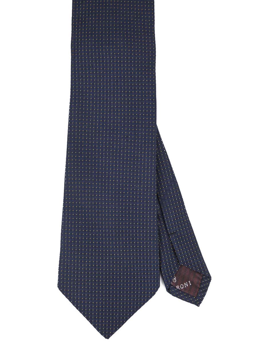 Corbata regular de seda estampado microprint para hombre 2