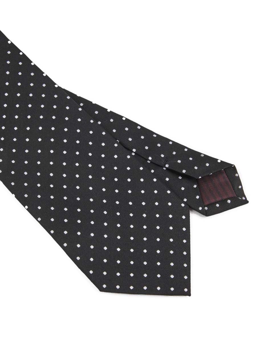 Corbata regular de seda estampado lunares para hombre 2