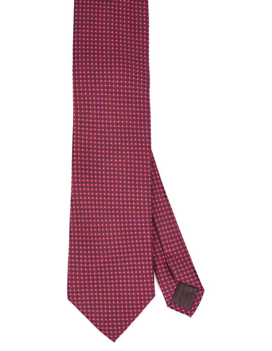 Corbata regular de seda estampado lunares para hombre